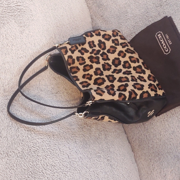 Coach Handbags - SALE!! COACH ❤️ Phoebe Calf Hair Ocelot Leopard RARE Shoulder Bag - EUC!! F36685